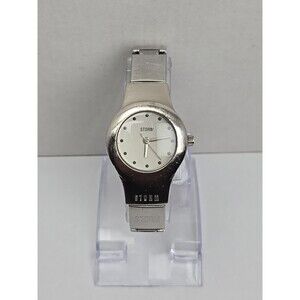 Vintage STORM Palladium Bubble Watch Silver Tone 90s Womens New Battery